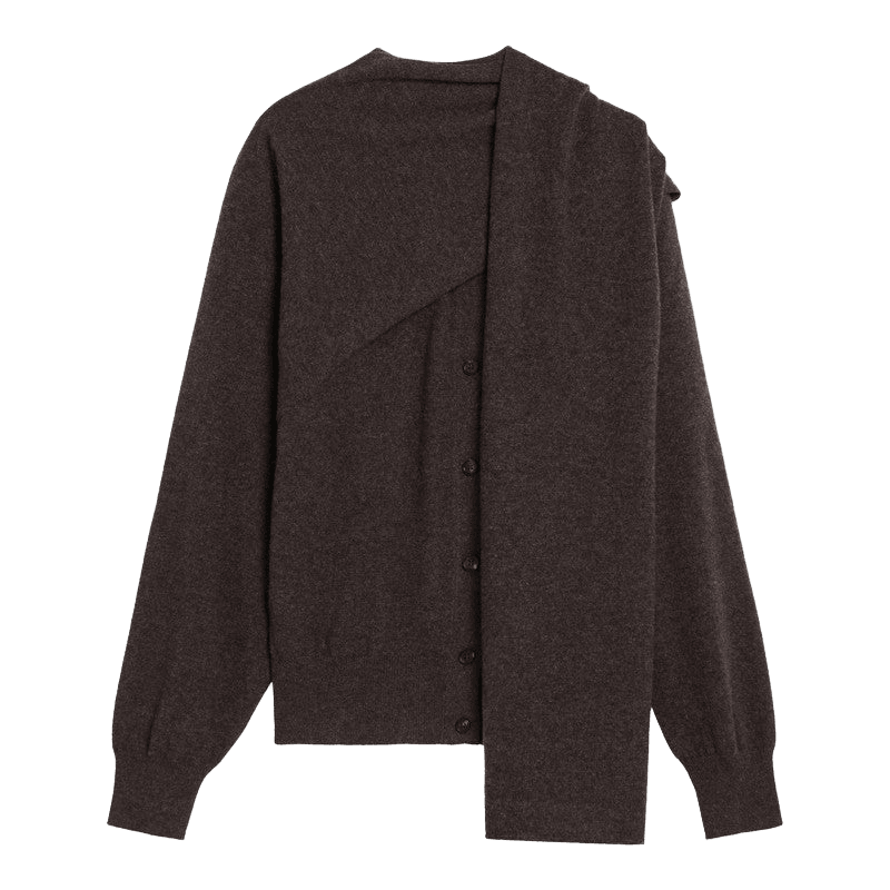 Salvatore Ferragamo Clay Mélange Cashmere Cardigan Glam Steals