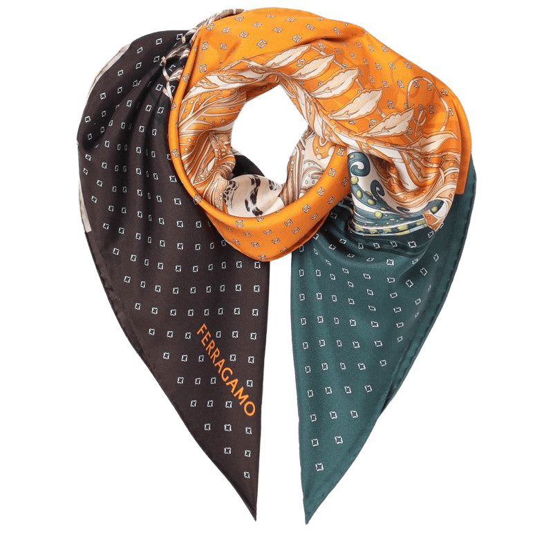 Salvatore Ferragamo Silk Scarf Madras Print Glam Steals