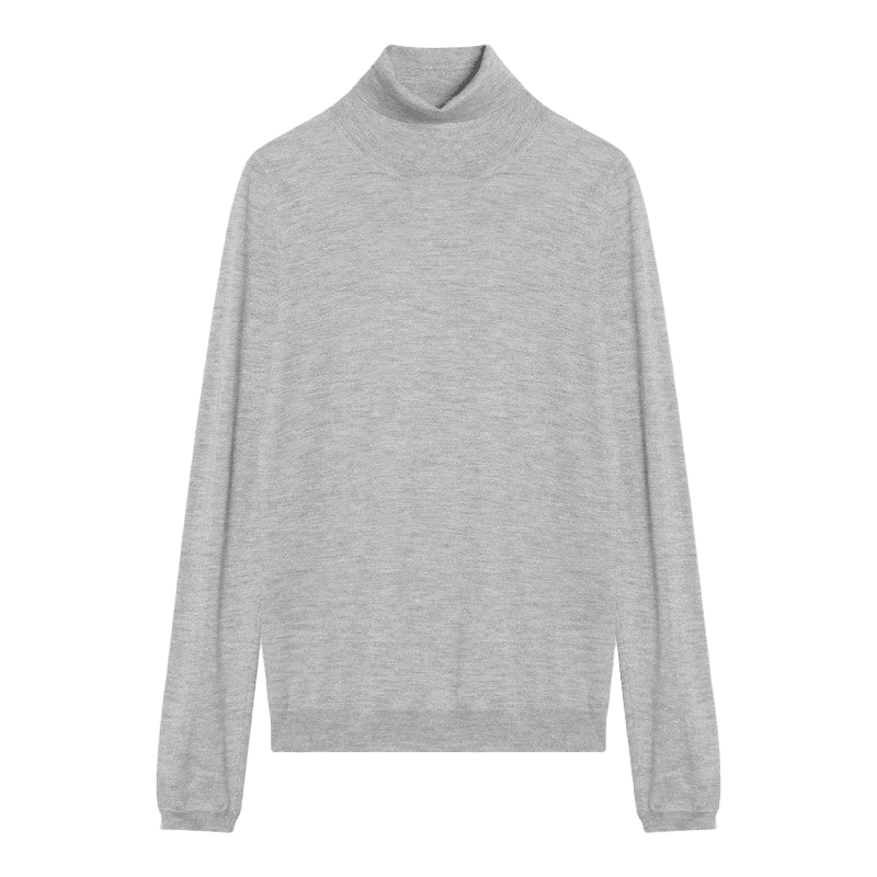 Brunello Cucinelli Light Grey Turtleneck in Cashmere Blend Glam Steals
