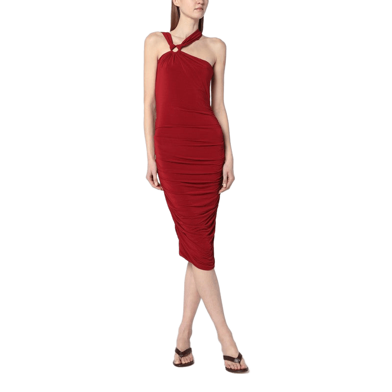 Isabel Marant Burgundy One Shoulder Ethel Dress in Light Glam Steals