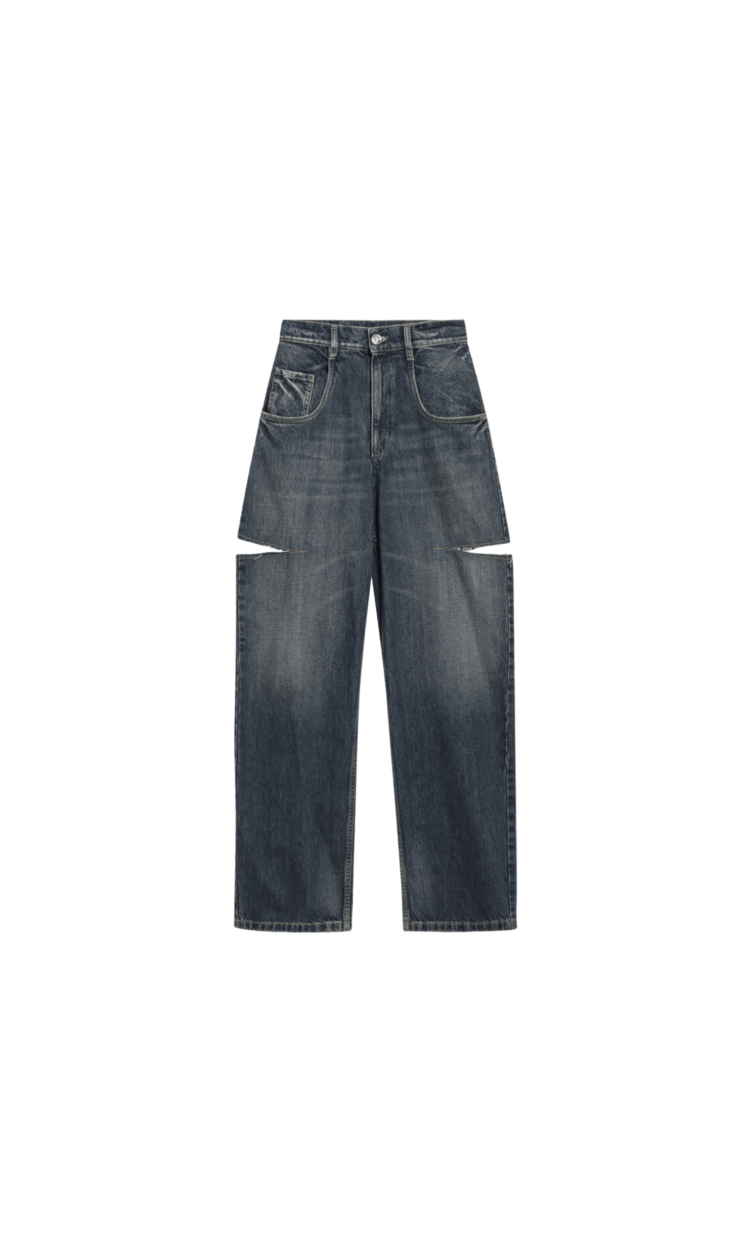 Maison Margiela Blue ripped washed jeans Glam Steals