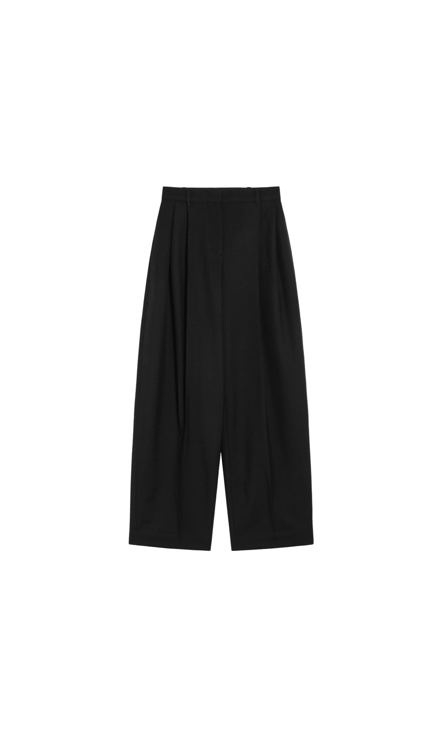 JACQUEMUS Black wide pleated trousers Glam Steals