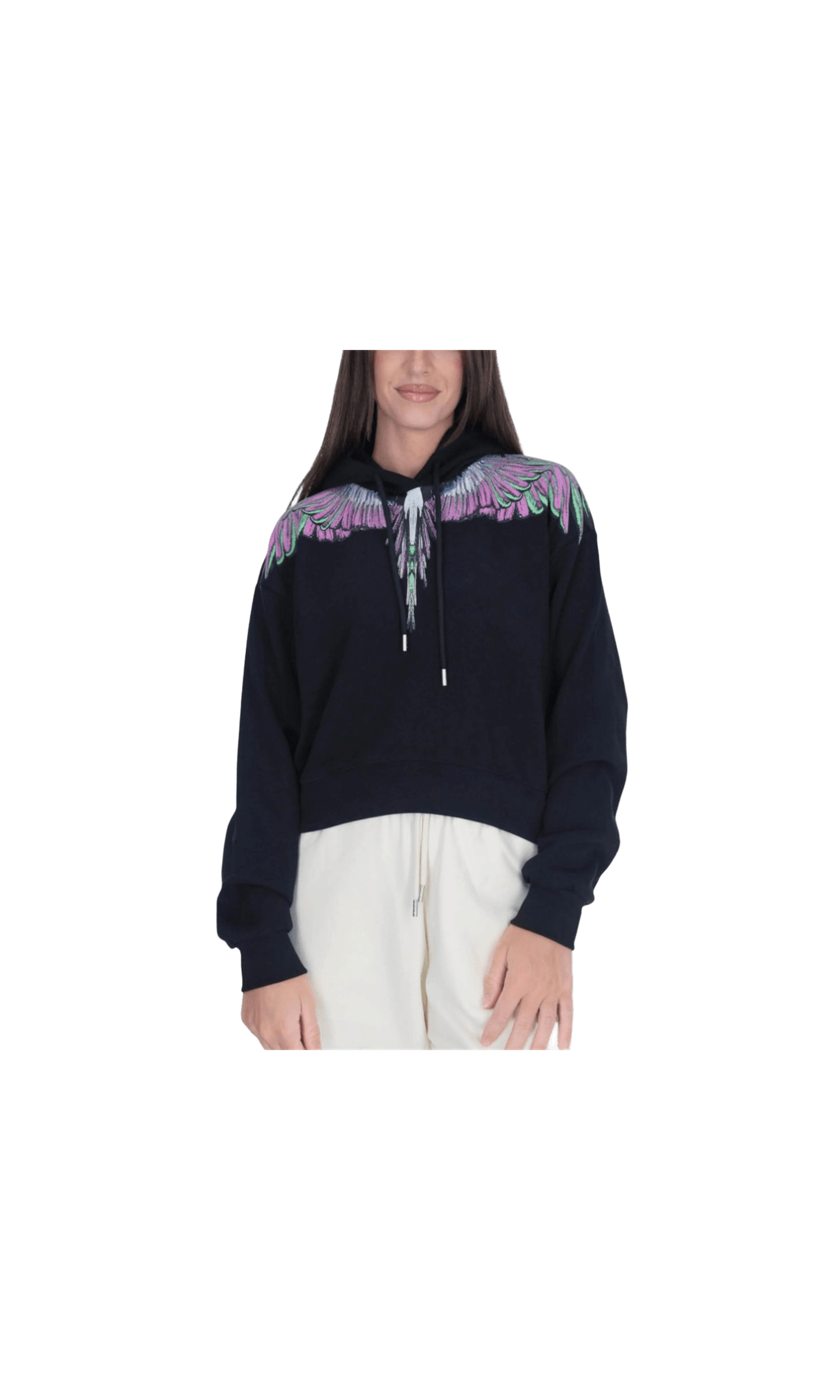 County of Milan Black Cotton Hoody Glam Steals