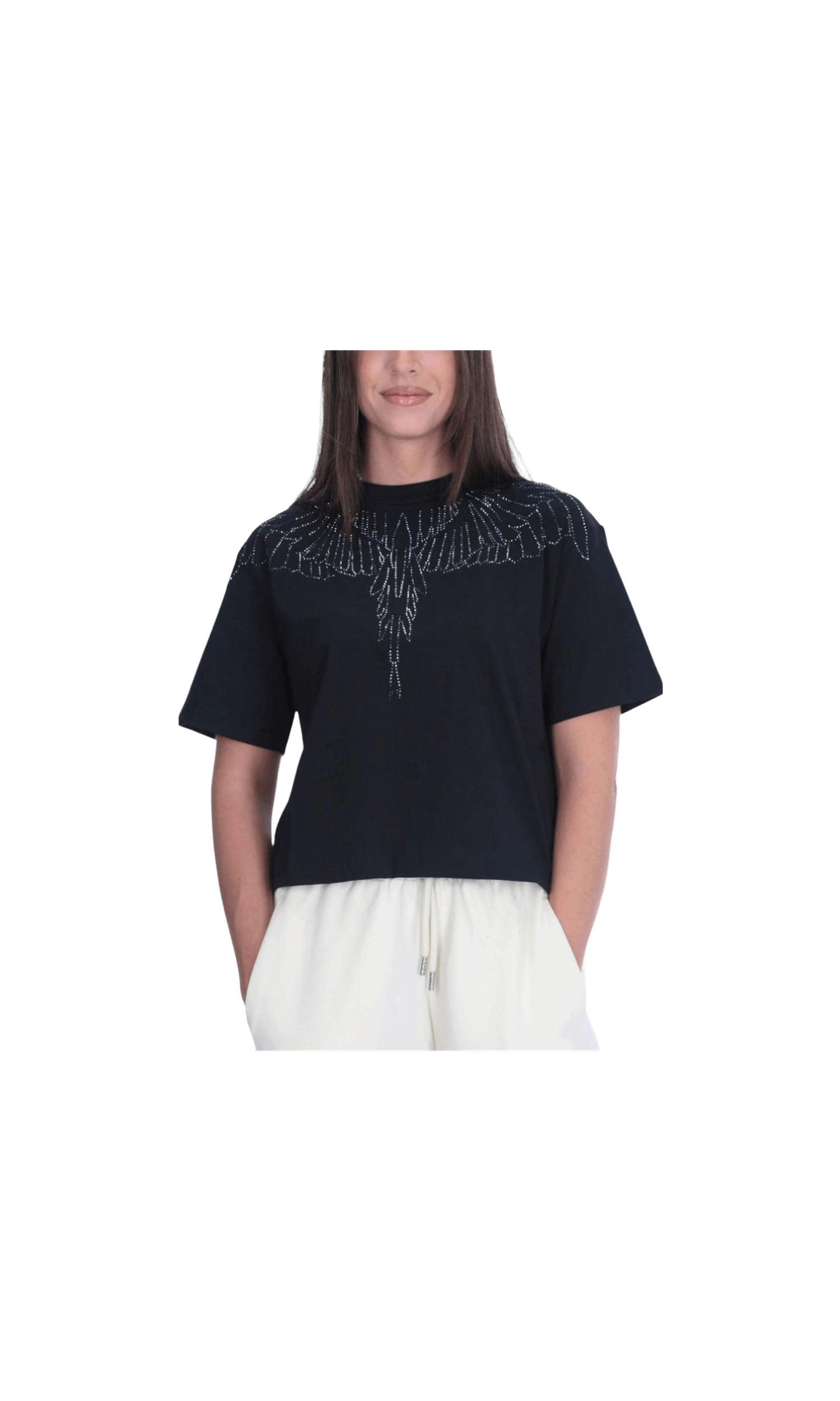 County of Milan Black Cotton T-Shirt Glam Steals
