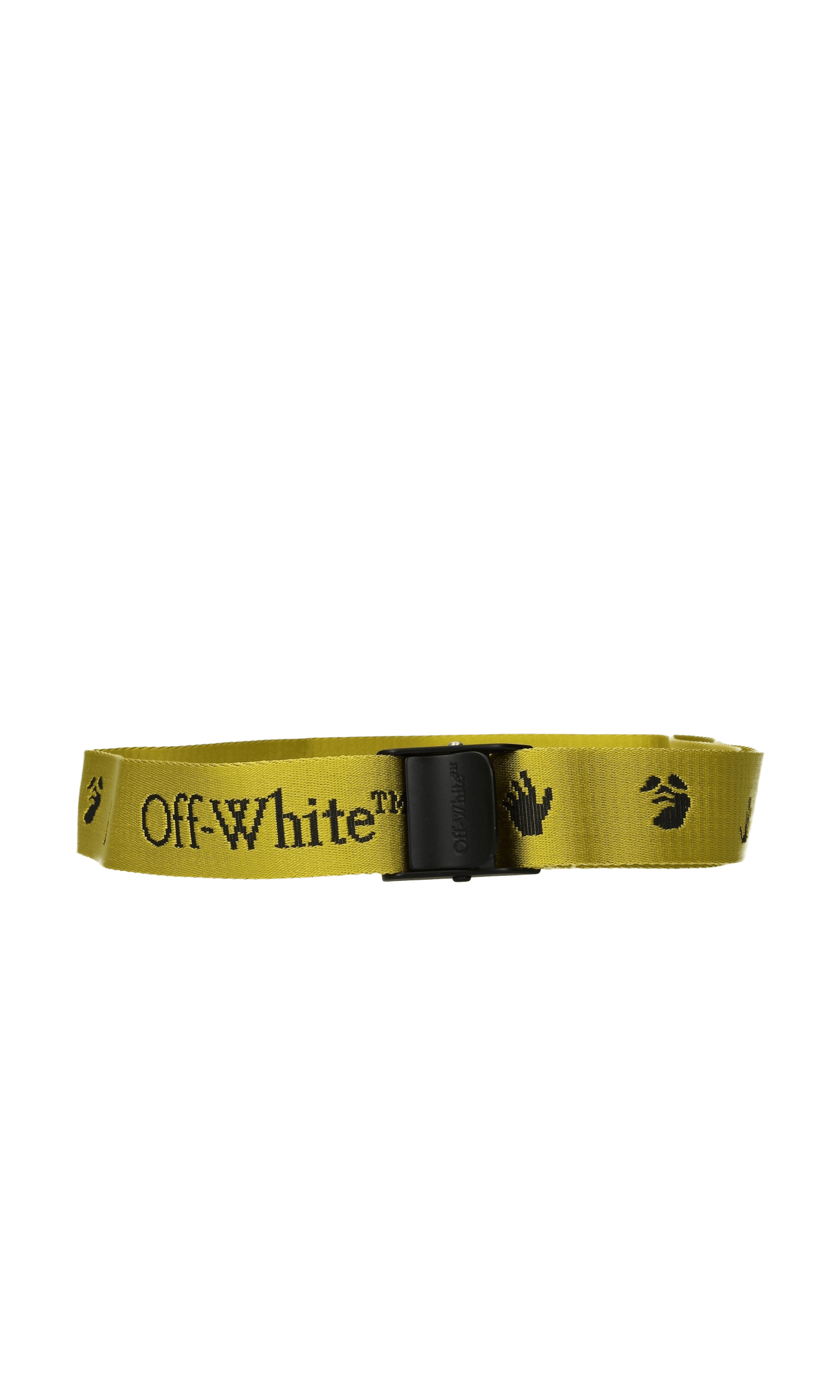 Off-white Off White Yellow Fabric Regular Belts Glam Steals