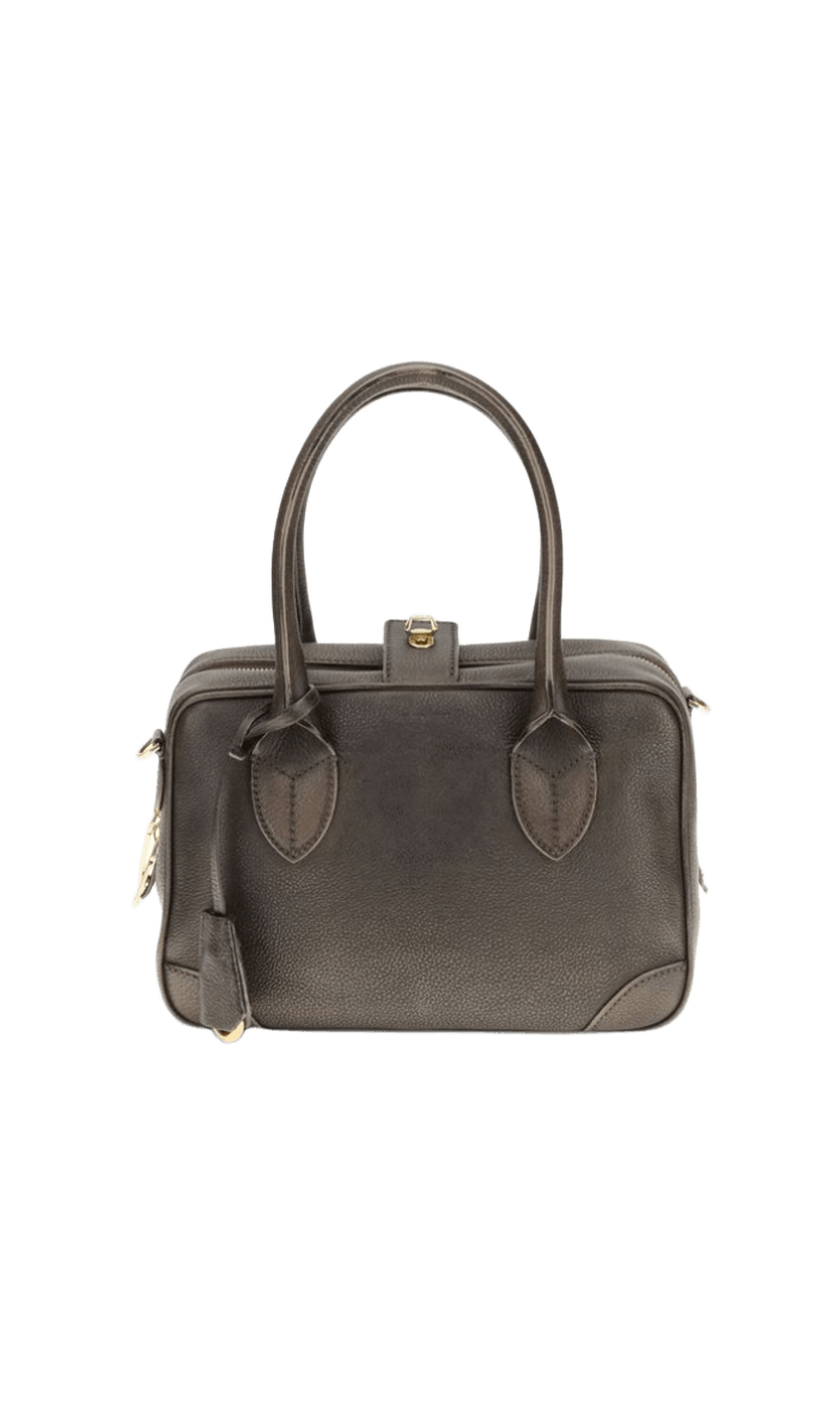 Golden Goose Gold Leather Vita Bag Treated Body Metal Glam Steals