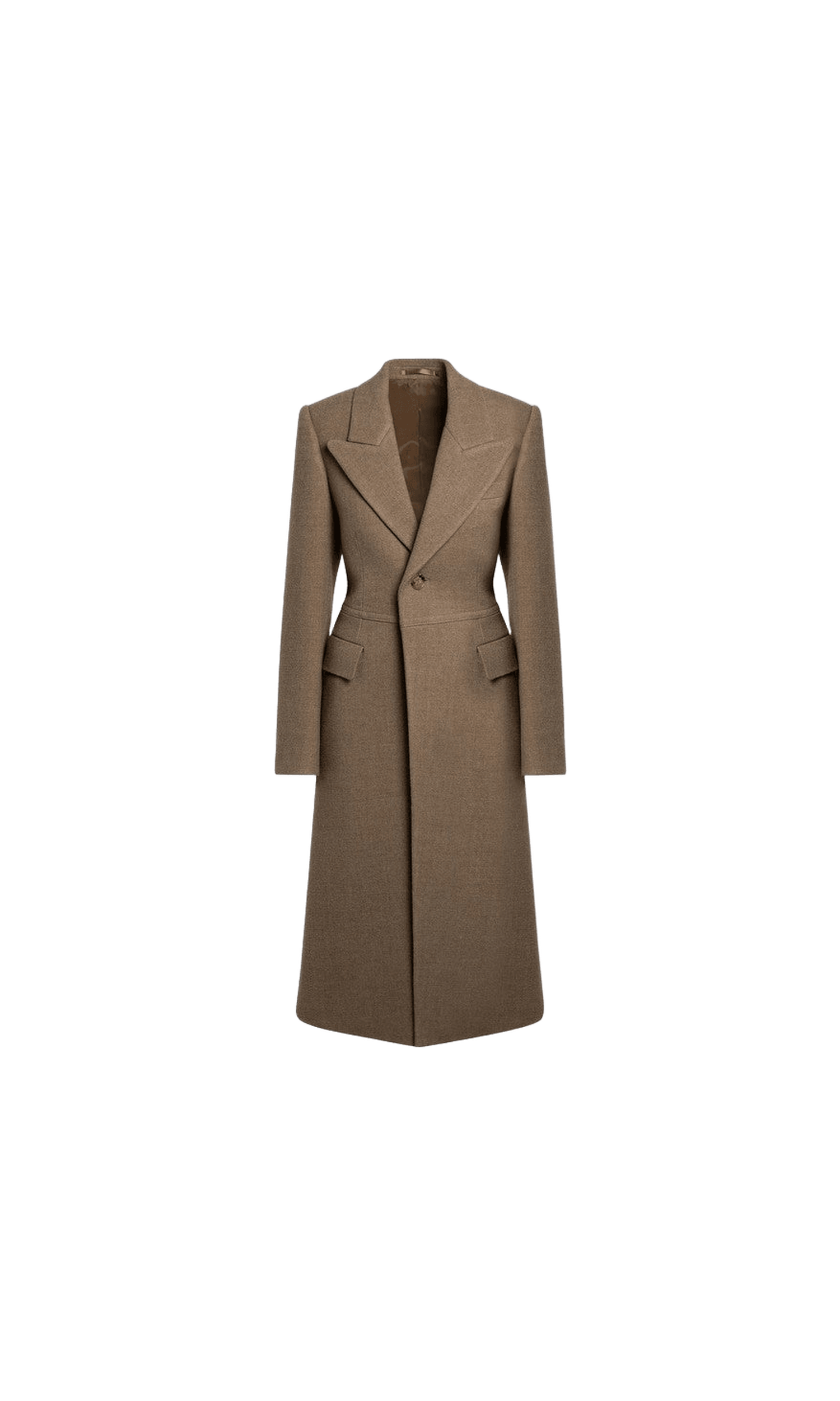 Burberry Beige single-breasted wool coat Glam Steals