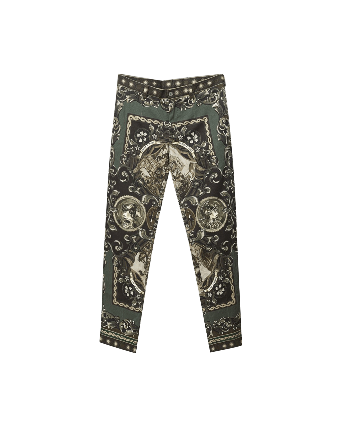 Dolce & Gabbana Green Cotton and Casual Pant Glam Steals