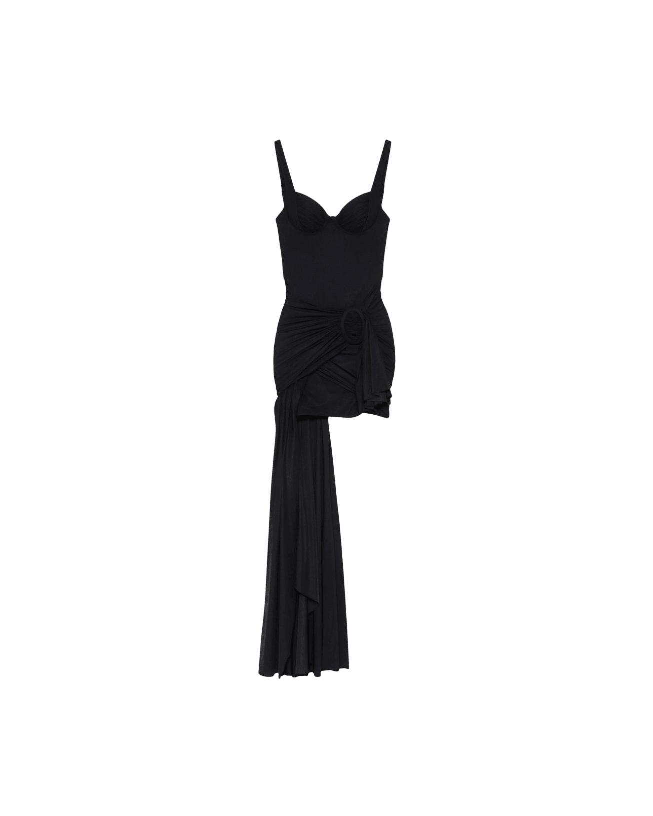 Balenciaga Black Jersey Draped Mini Dress Glam Steals