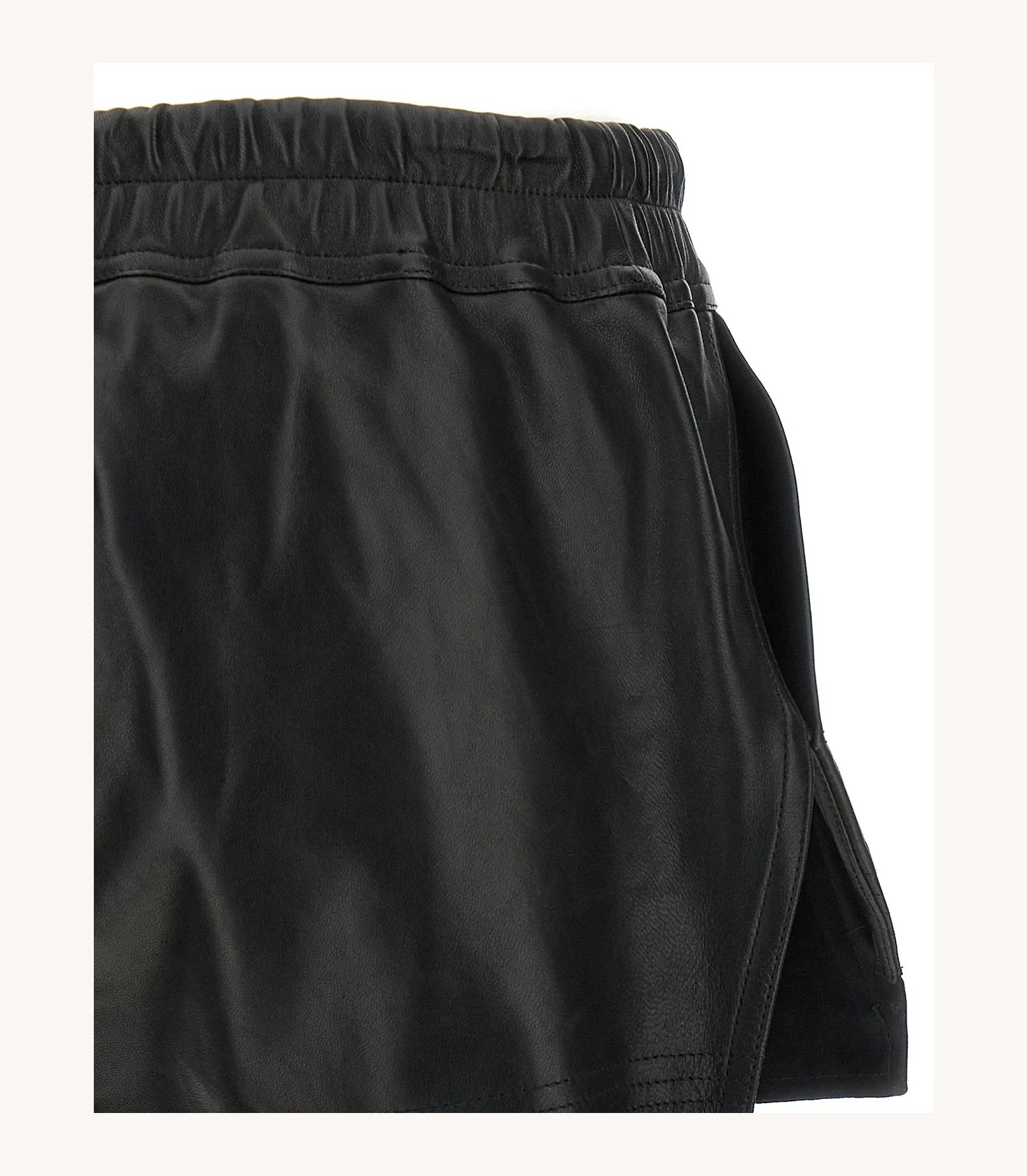 Rick Owens Bermuda in black, Lamb Leather — view 4
