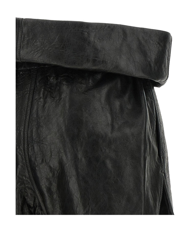 Rick Owens Bermuda in black, Lamb Leather — view 4