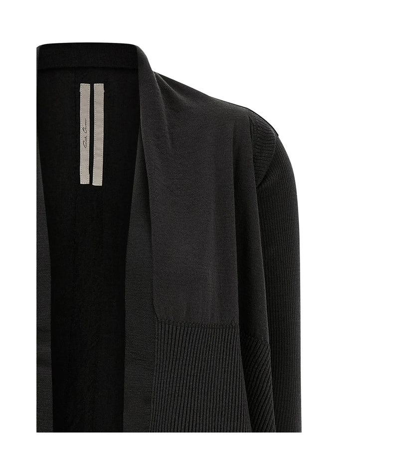 Rick Owens Cardigan in black, Cotton — view 3
