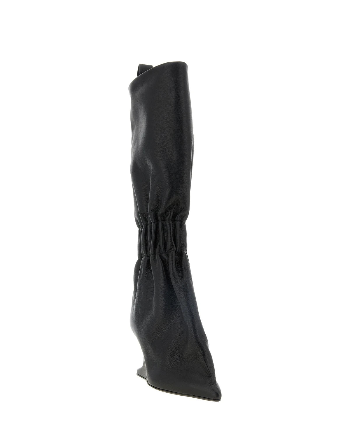 Rick Owens Knee High Boots in black, Calfskin Leather — view 2