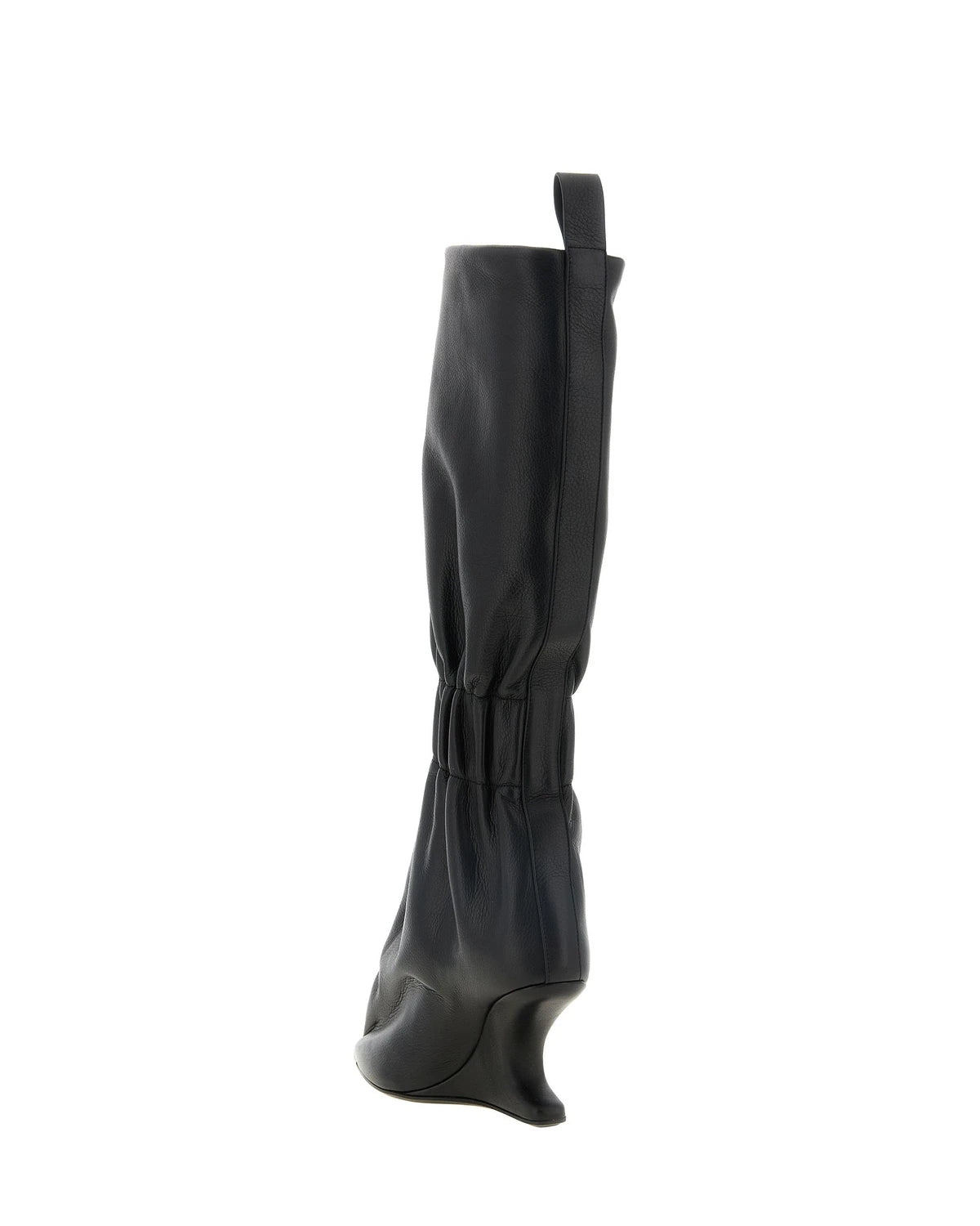 Rick Owens Knee High Boots in black, Calfskin Leather — view 3