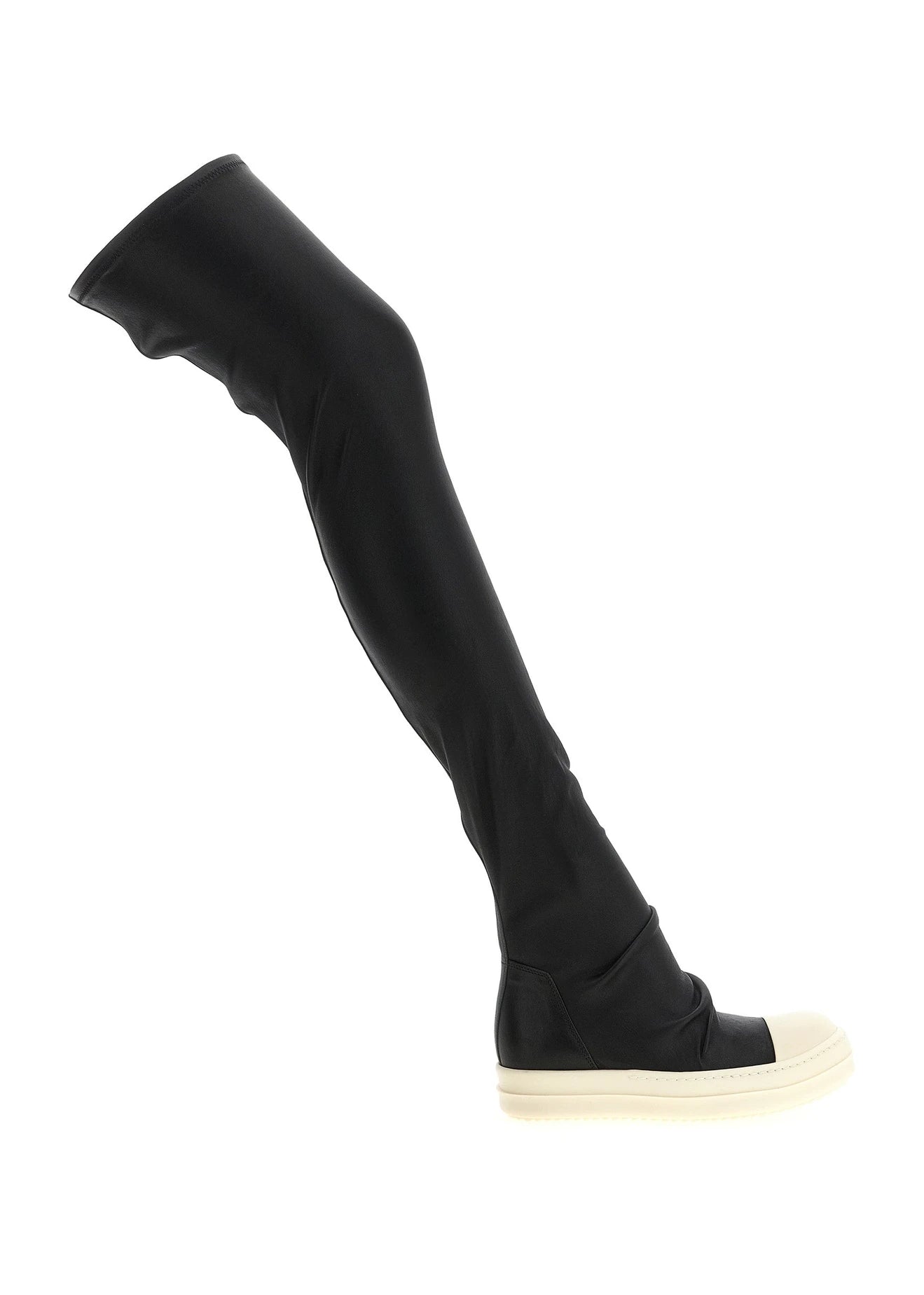Rick Owens Knee High Boots in black, Leather