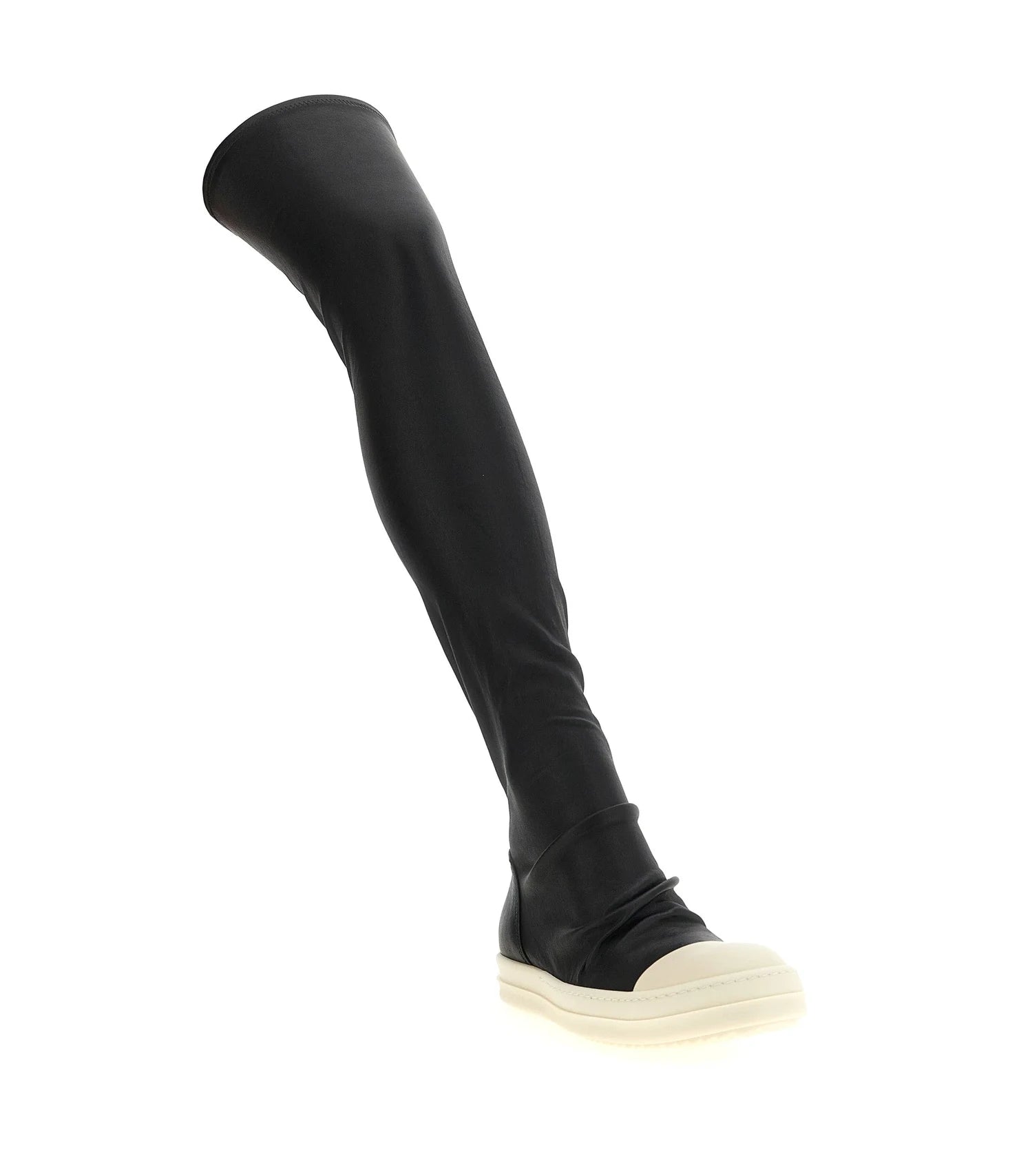 Rick Owens Knee High Boots in black, Leather — view 2