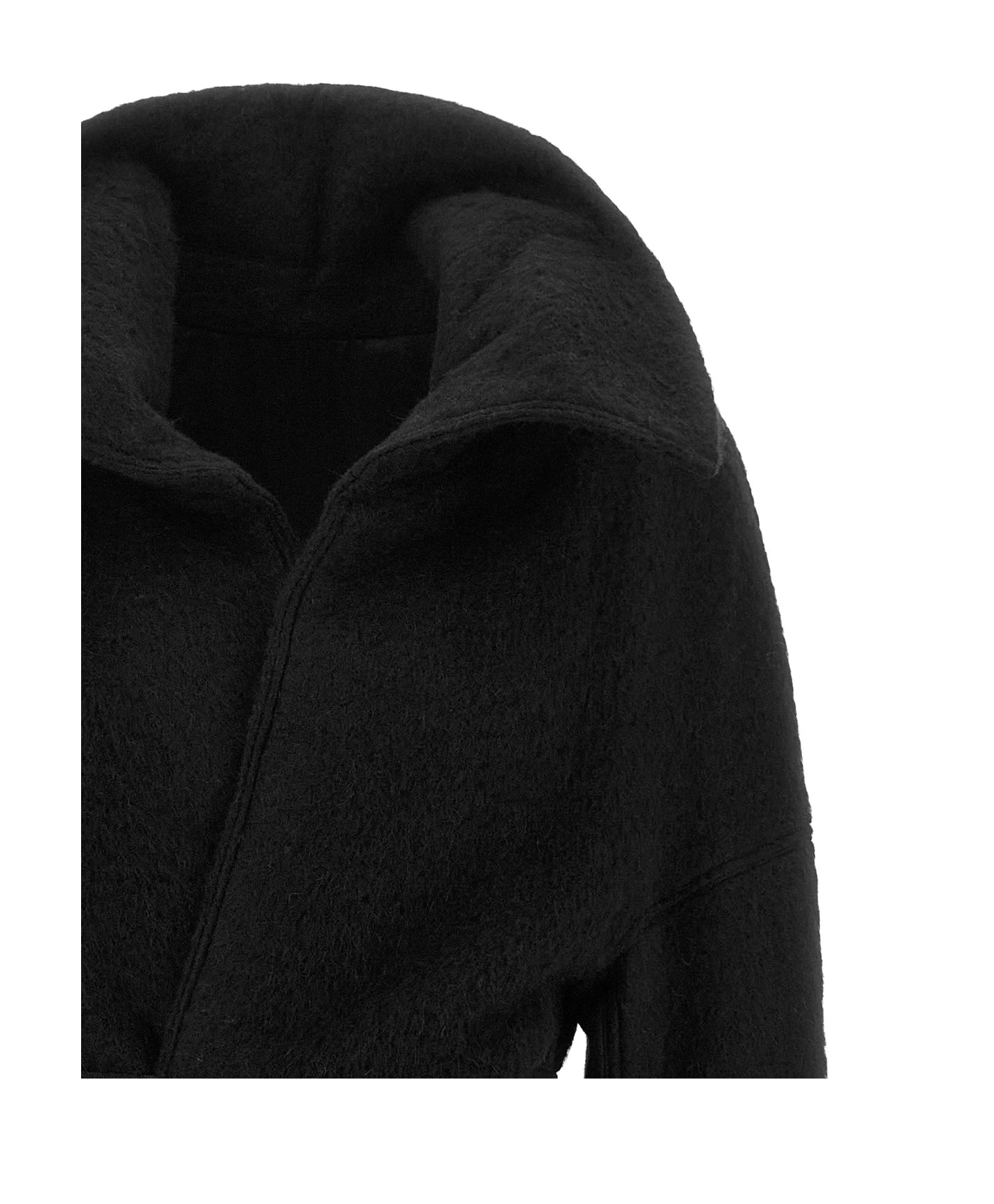 Rick Owens Wrap Coat in black — view 3