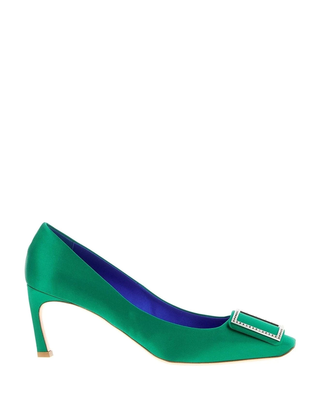 Roger Vivier Pumps in green, Viscose