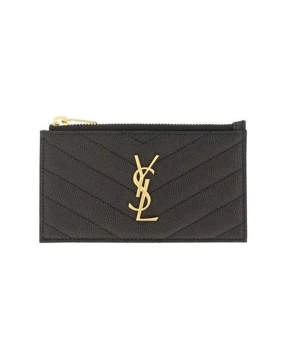 Saint Laurent Black Calf Leather Bos Taurus Wallet 