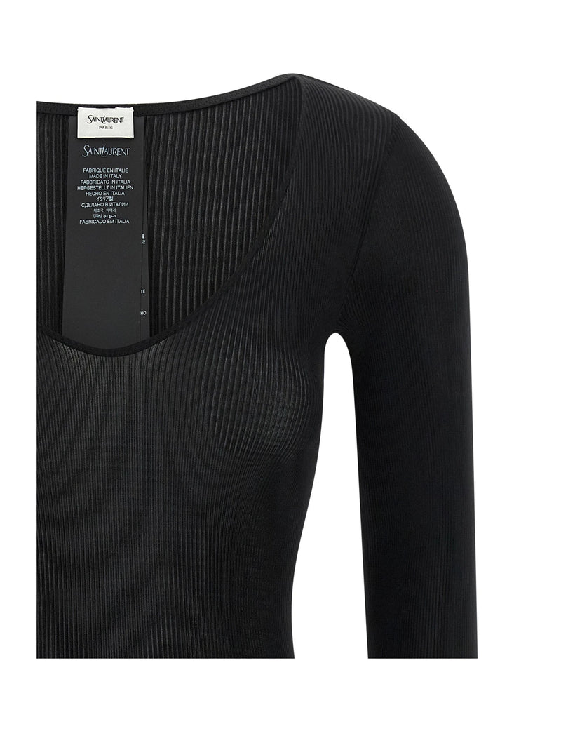 Saint Laurent Blouse in black, Silk — view 3