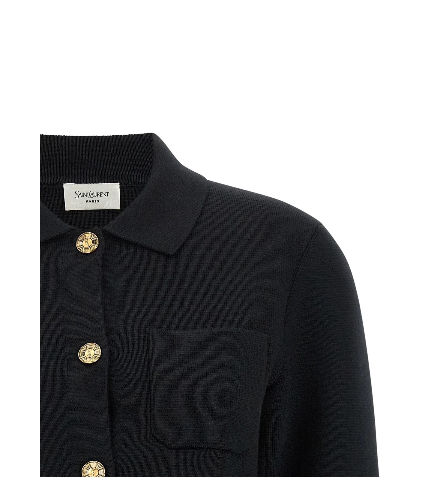Saint Laurent Cardigan in black, Wool — view 3