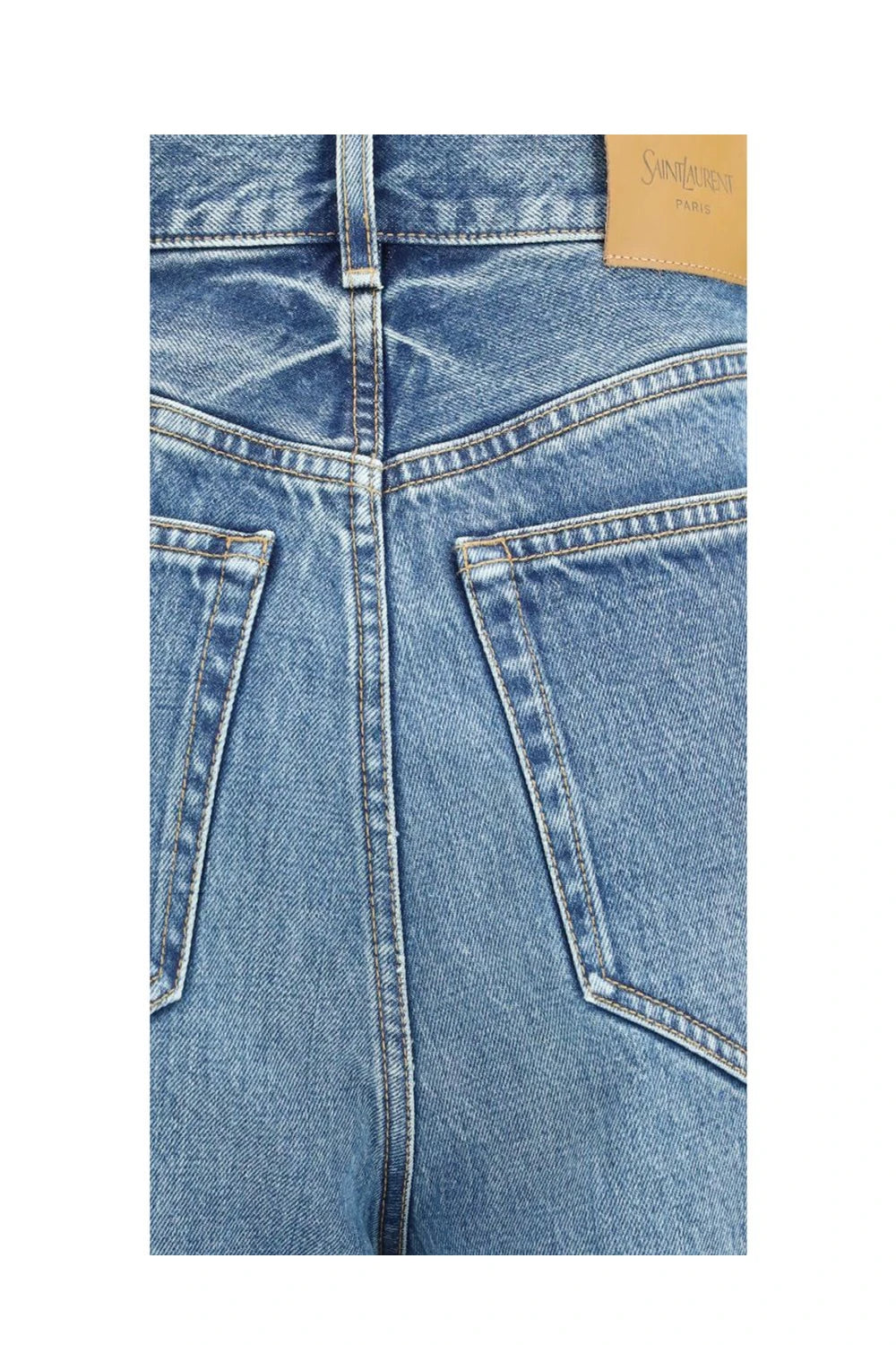 Saint Laurent Jean in blue, Cotton — view 3