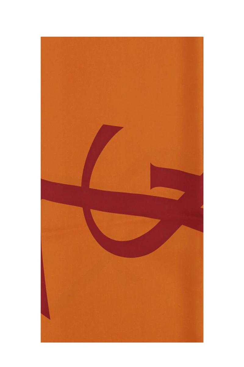 Saint Laurent Scarves & Shawl in orange, Silk — view 3