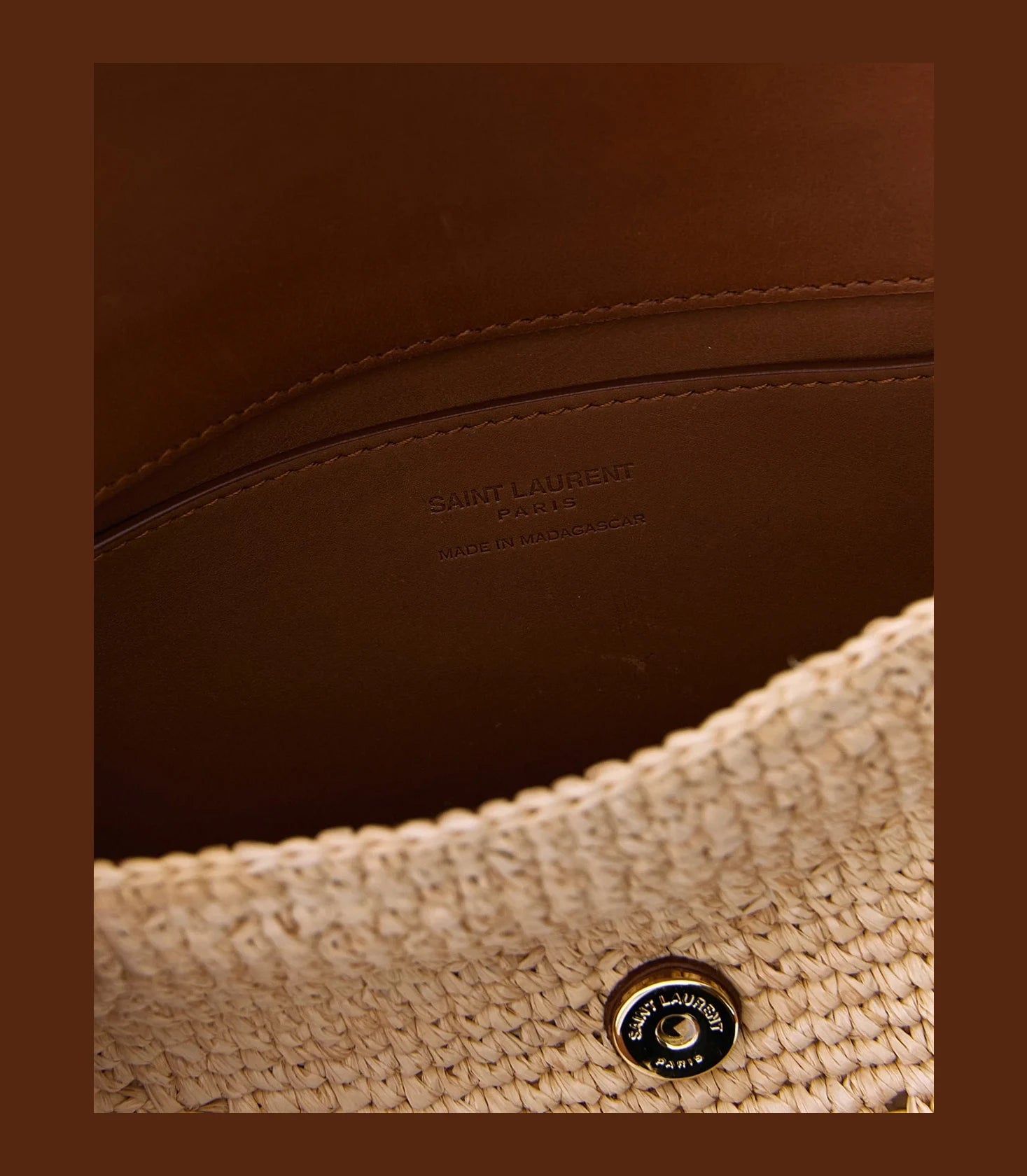 Saint Laurent Shoulder Bag in beige, Raffia — view 4