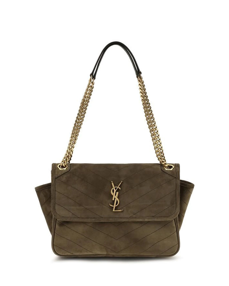 Saint Laurent Shoulder Bag in brown, Suede