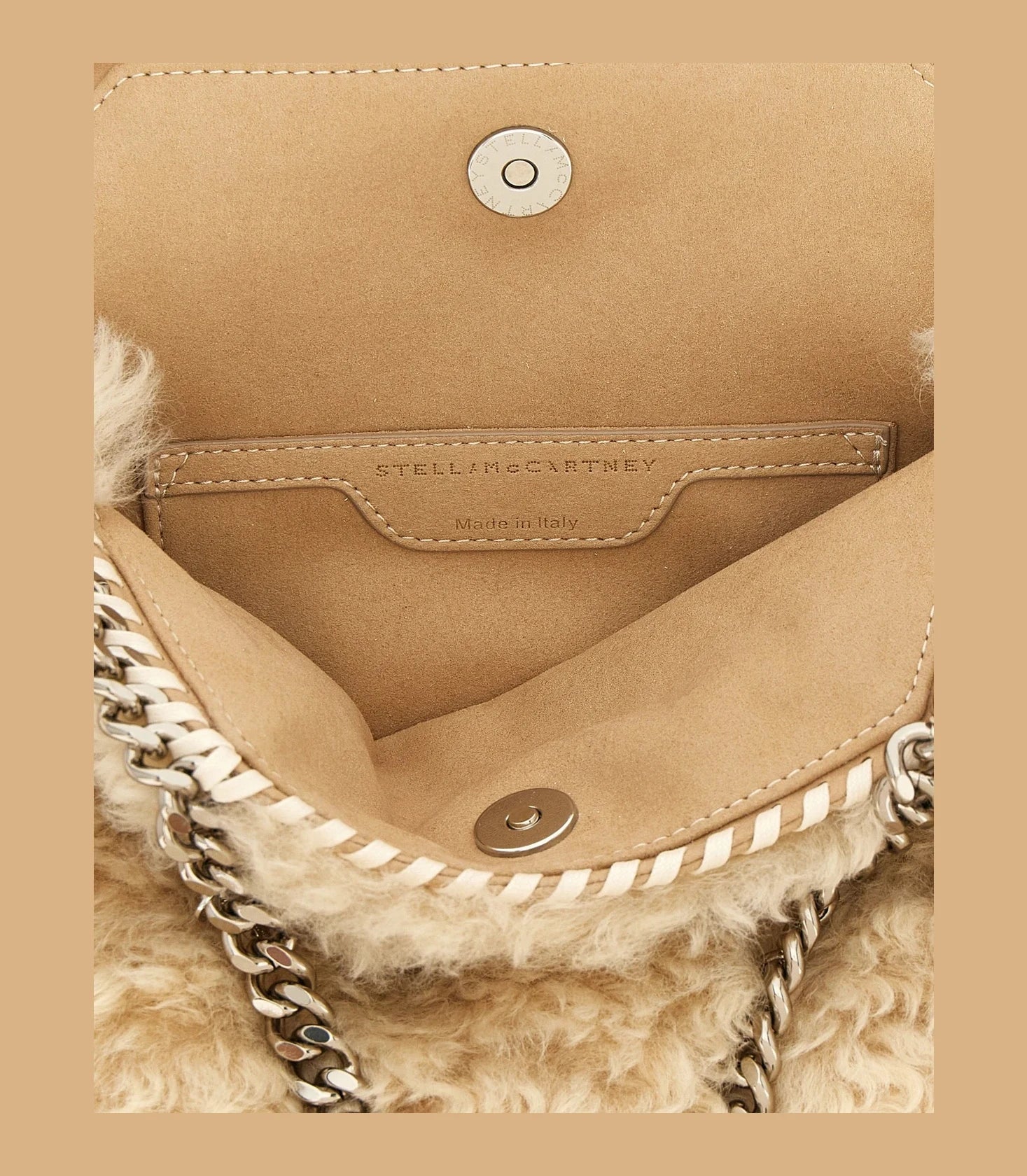 Stella McCartney Satchel Bag in beige, Polyester — view 4