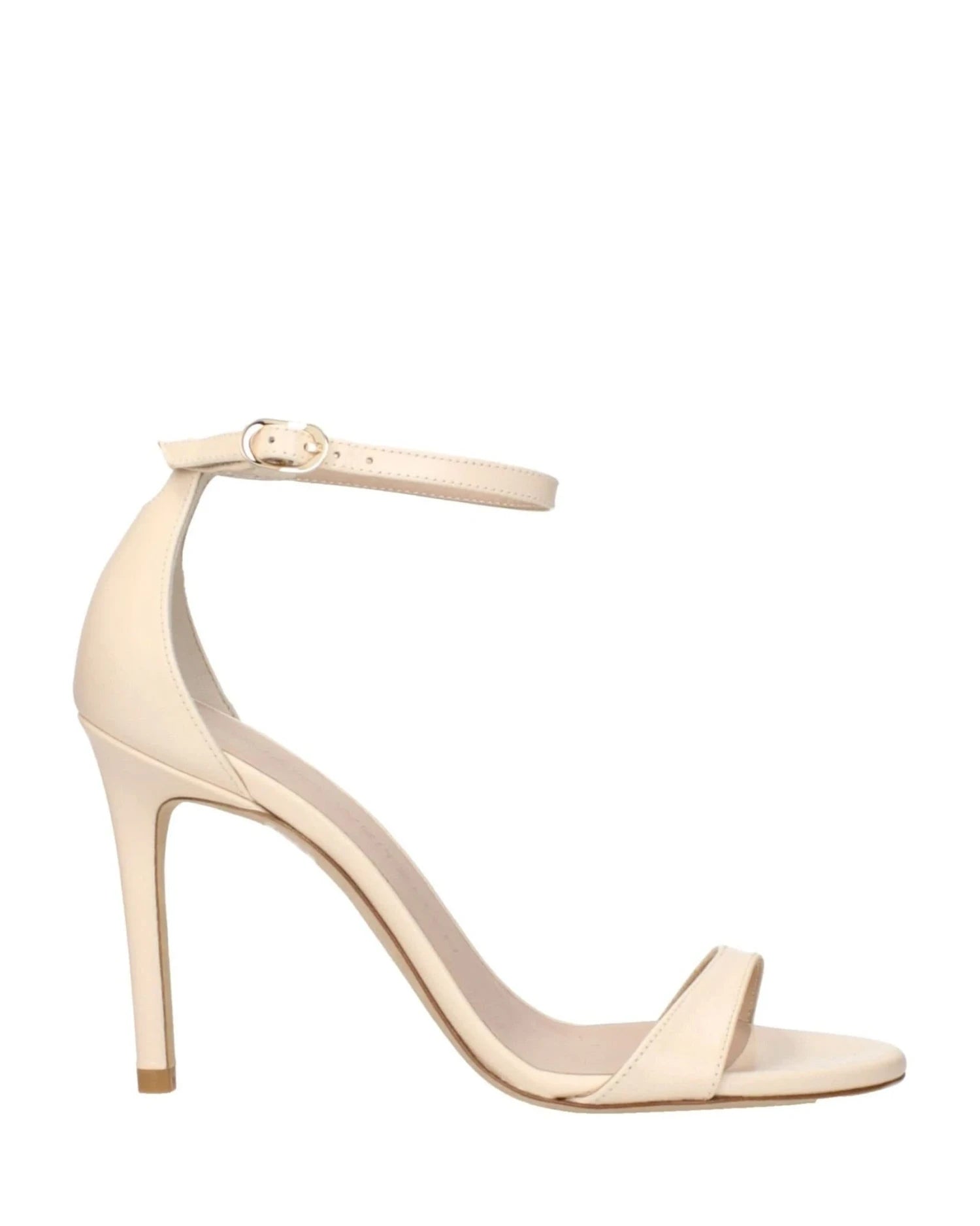 Stuart Weitzman Beige Leather Stiletto Heels Sandals Heels