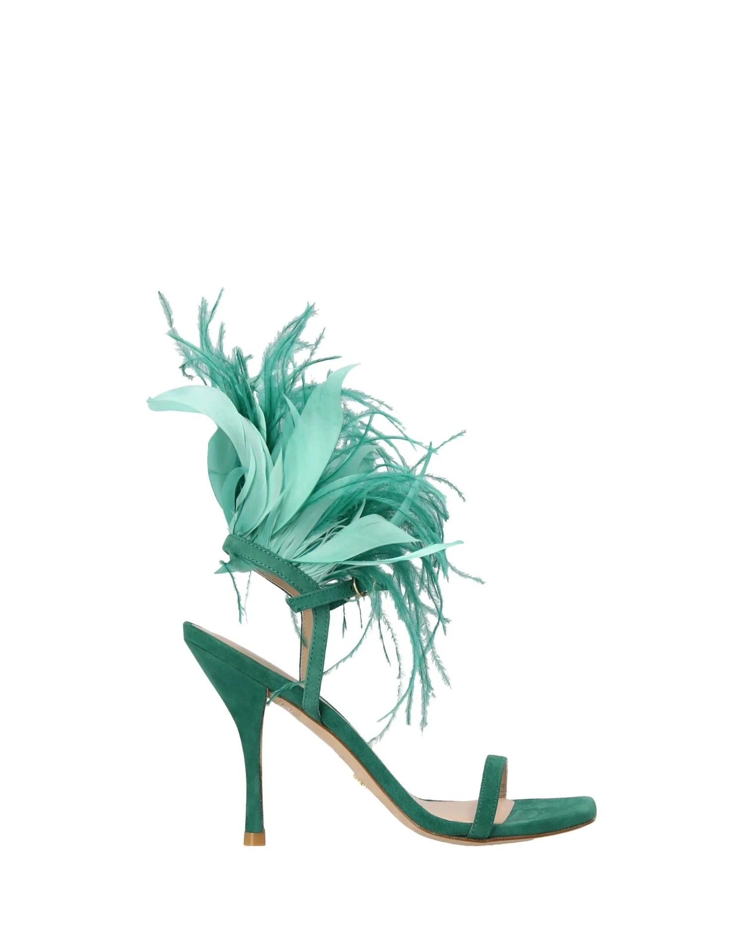 Stuart Weitzman Sandals in green, Suede Leather
