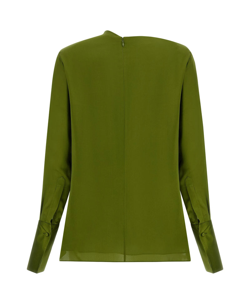 Tom Ford Blouse in green, Silk — view 2