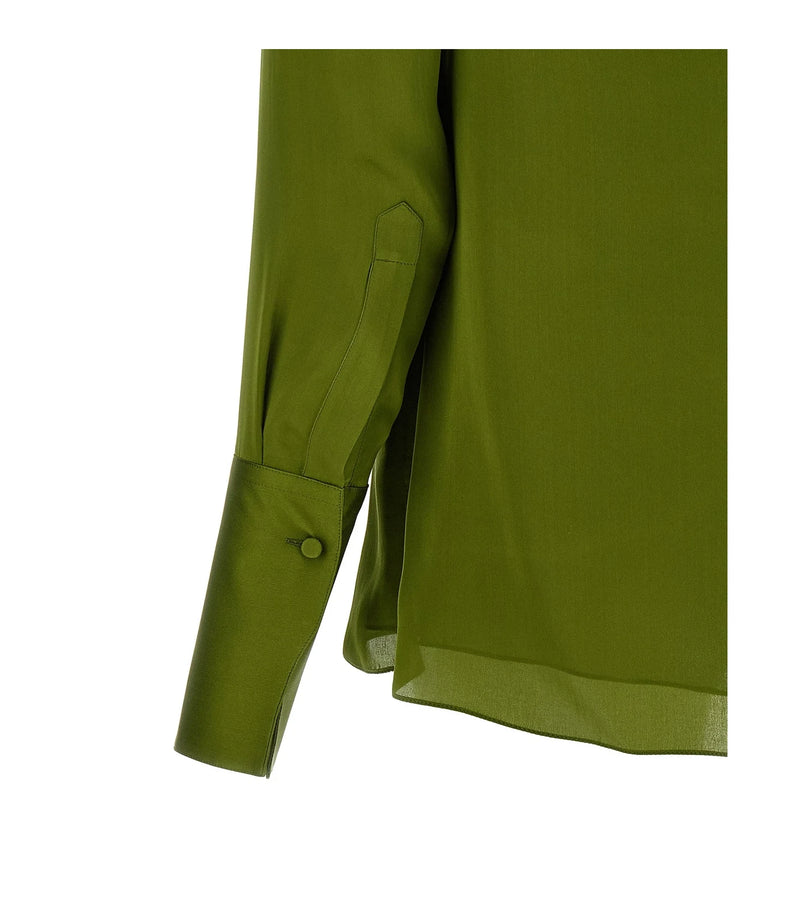 Tom Ford Blouse in green, Silk — view 4