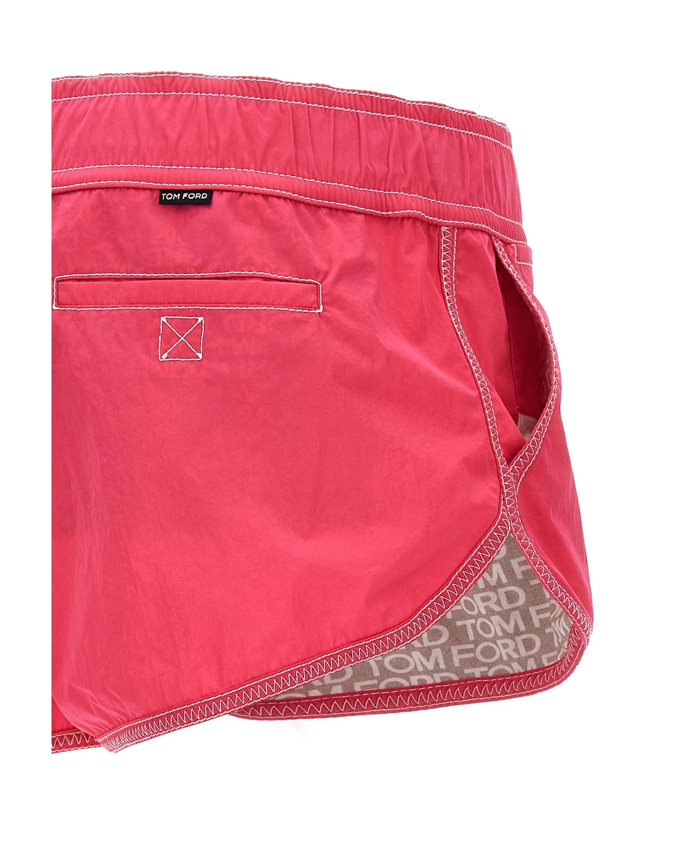 Tom Ford Swim Short in red, Polyamide — view 4