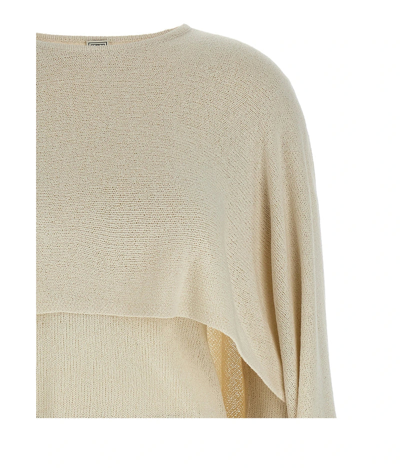 Toteme Cardigan in beige, Silk — view 3