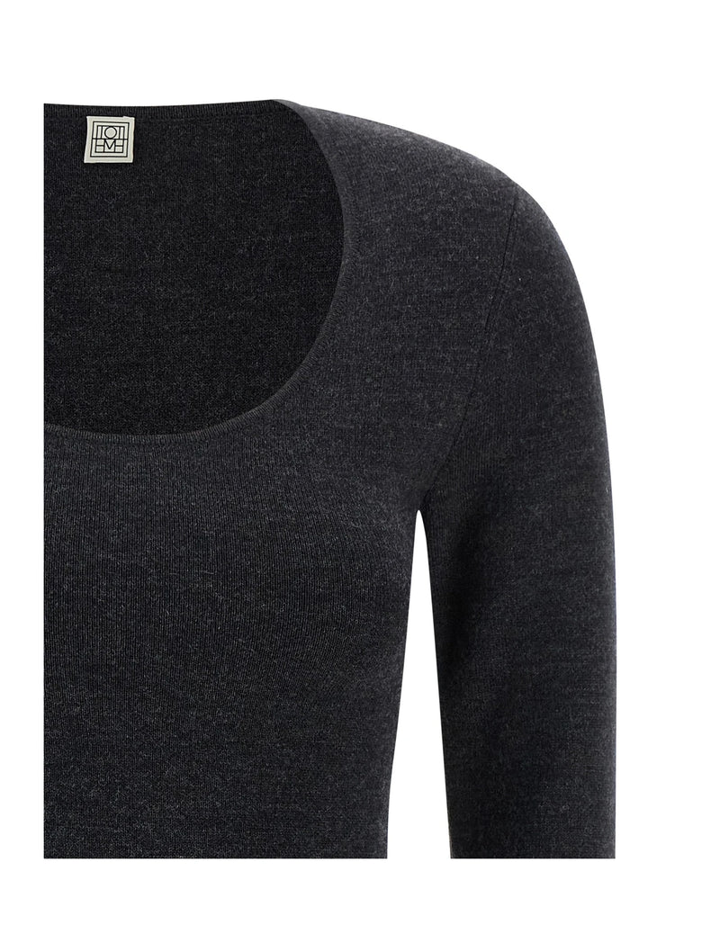 Toteme Cardigan in gray — view 3