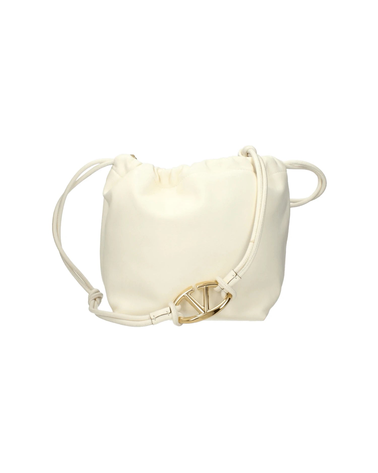 Valentino Garavani Beige Leather Shoulder Bag Shoulder Bags