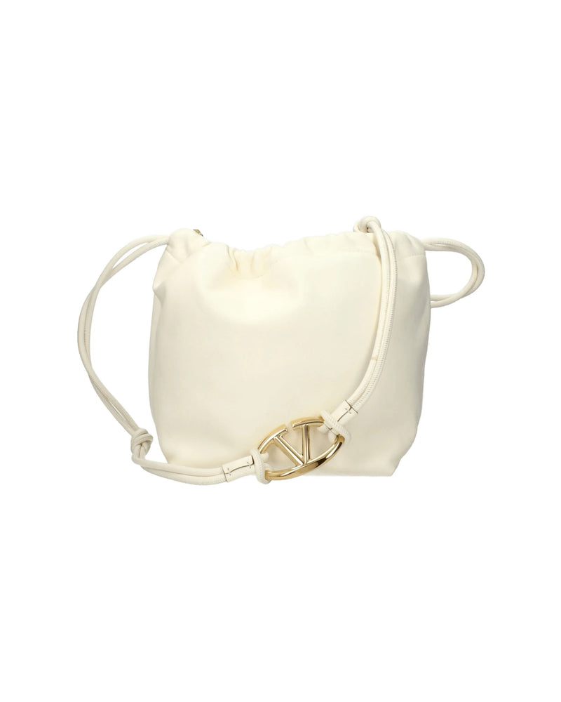 Valentino Garavani Beige Leather Shoulder Bag Shoulder Bags