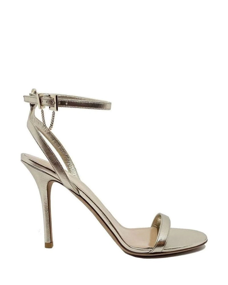 Valentino Garavani Gold Leather Stiletto Heel Sandals Heels