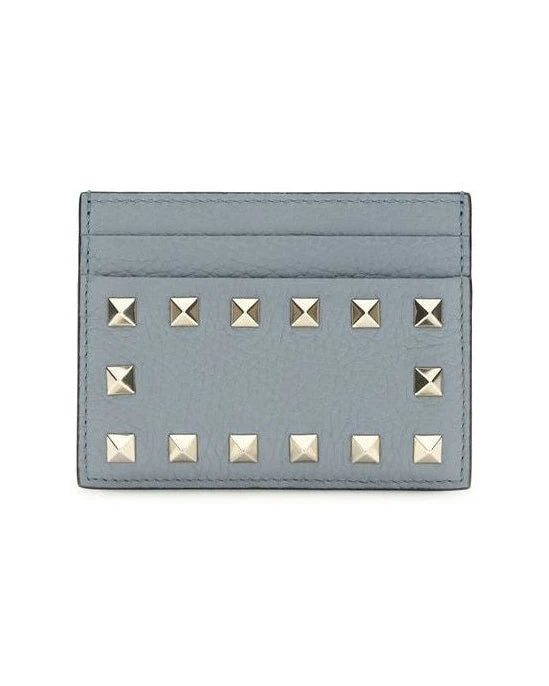 Valentino Garavani Blue Calf Leather Bos Taurus Wallet 