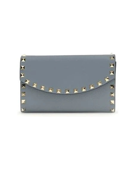Valentino Garavani Blue Calf Leather Bos Taurus Wallet 