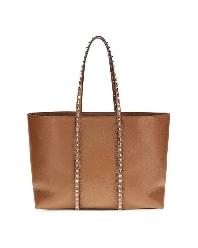 Valentino Garavani Brown Calf Leather Bos Taurus Shoulder Bag 