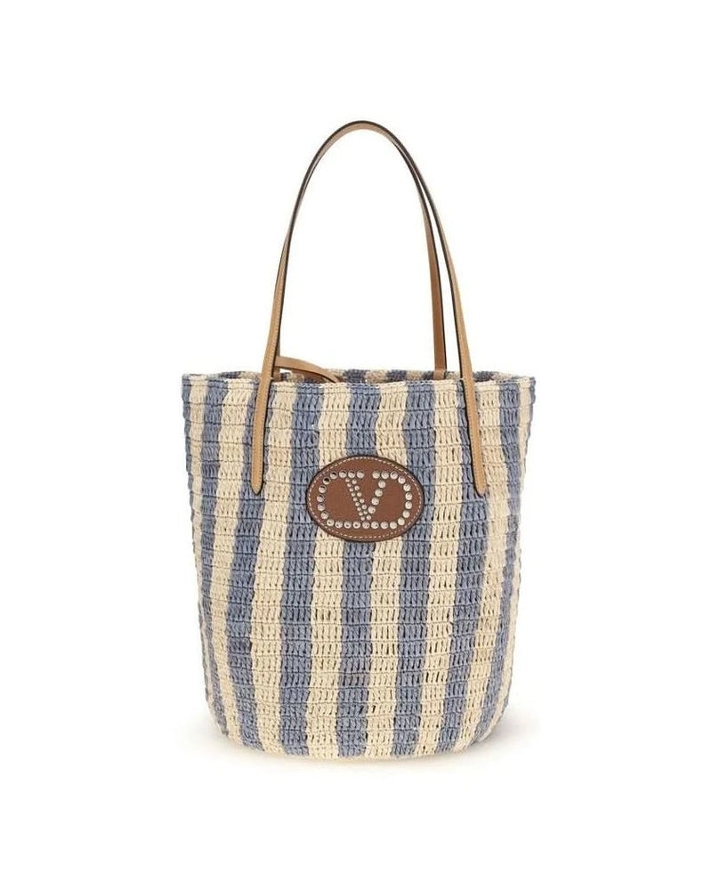 Valentino Garavani Multicolor Raffia Bucket Bag Glam Steals