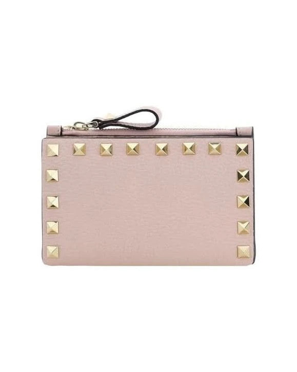 Valentino Garavani Pink Leather Calf Bos Taurus Wallet Glam Steals