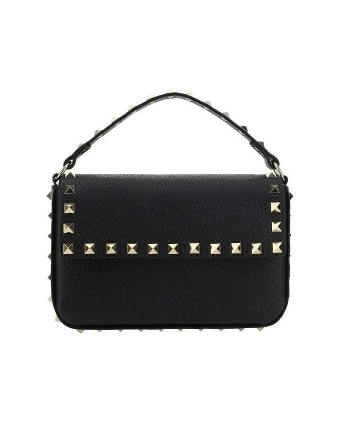 Valentino Garavani Black Leather Calf Bos Taurus Shoulder Bag Glam Steals