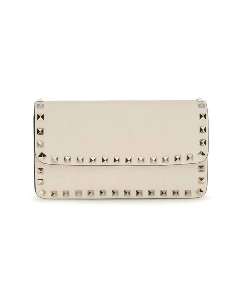 Valentino Garavani Clutch Bag in beige, Calf Leather