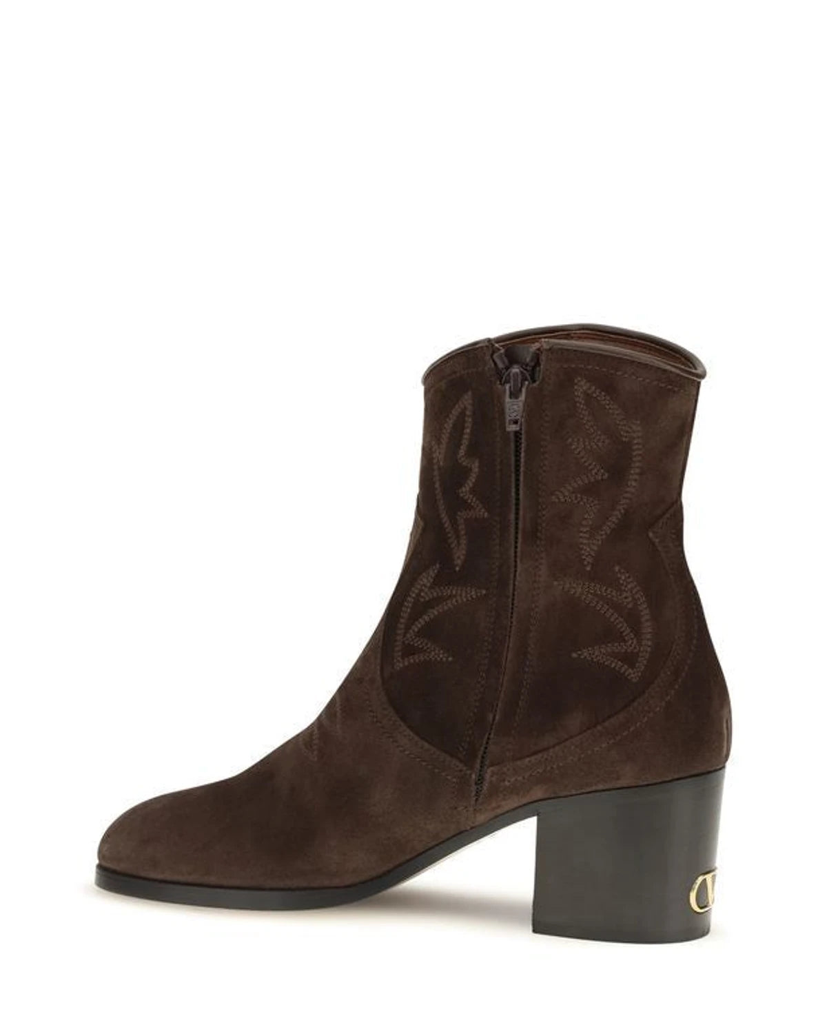 Valentino Garavani Ankle Boots in brown, Suede — view 3