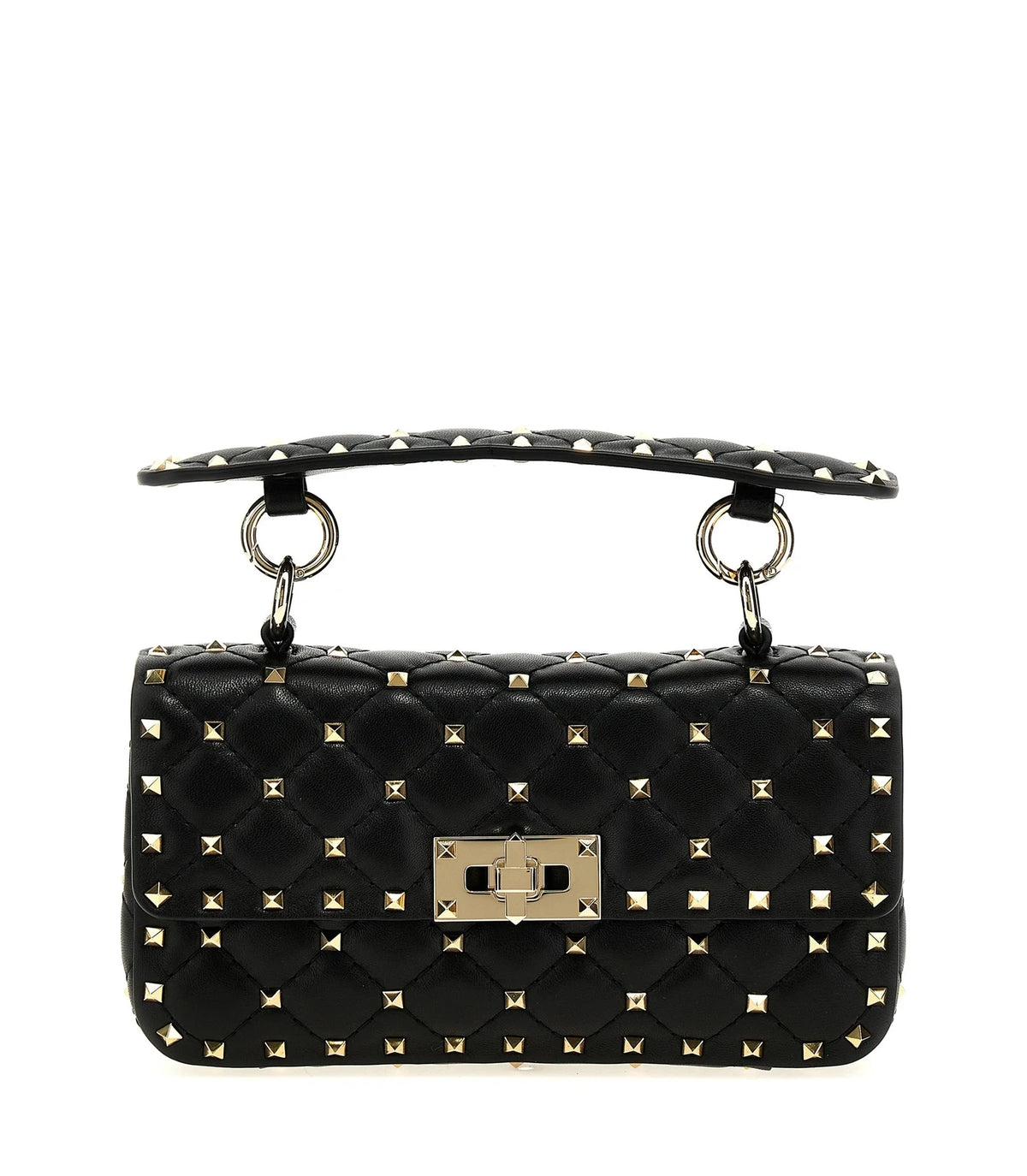 Valentino Garavani Baguette Handbag in black, Lamb Leather