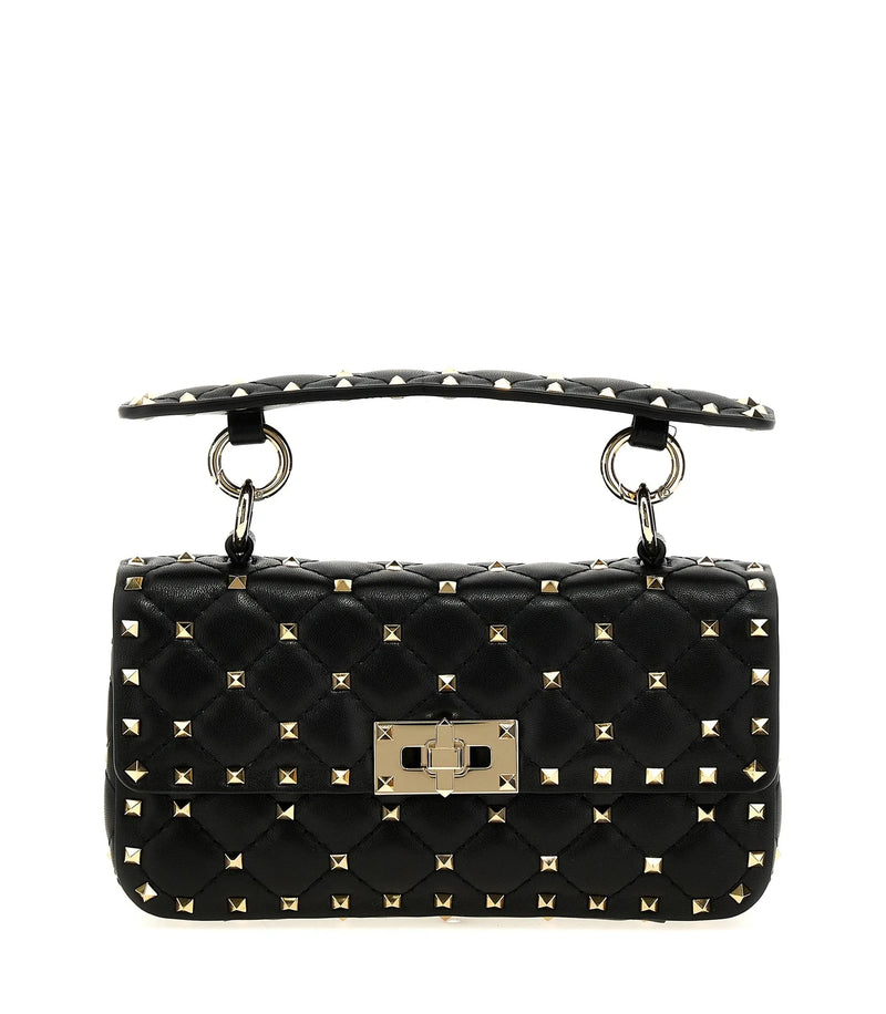 Valentino Garavani Baguette Handbag in black, Lamb Leather